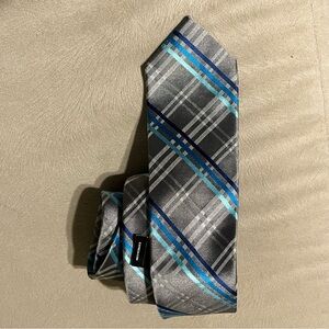 Express Corbata A rrallas de hombre silver,‎ Azul 61”long